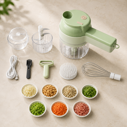 NUVORA ChefPro | SwiftPrep 4-in-1 Electric Vegetable Chopper