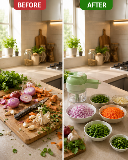 NUVORA ChefPro | SwiftPrep 4-in-1 Electric Vegetable Chopper